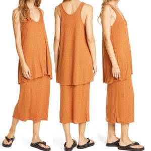 Free People Beach tank and midi skirt set